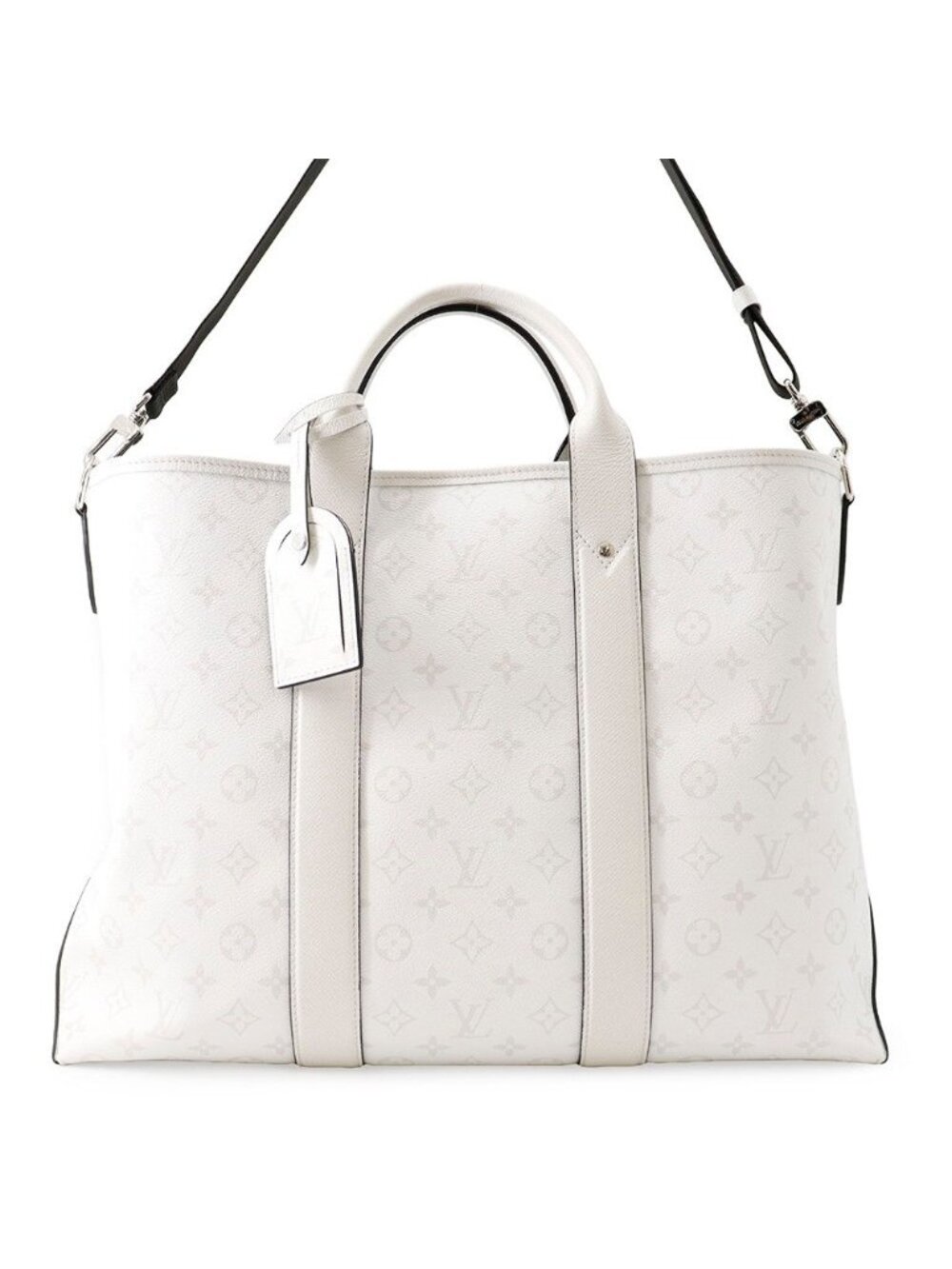 Louis Vuitton Tote Bag Monogram Taiga Weekend NM 2-Way White Taigarama